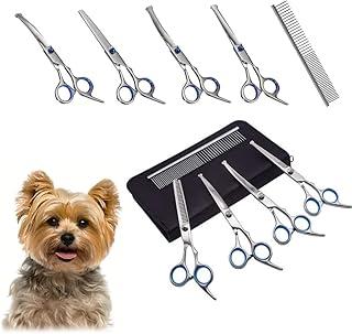 Kit Tesoura de Tosa para Cães e Gatos - Ponta Arredondada Segura para Pet - Tesoura de Tosa Ergonômica e Afiada de Aço Inox para Cortar Pelos de Animais - UpShop