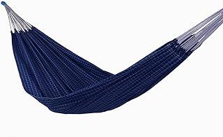 Rede de Dormir e Descanso Casal Pérola 100% Algodão Jaguaruana. (Azul e Branco)