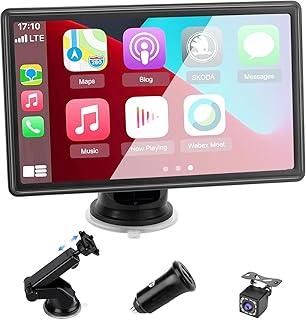 Central Multimídia Automotiva 7 Polegadas Universal com CarPlay, Android Auto, Câmera de Ré, GPS, Bluetooth, Controle por Voz, Mirror Link