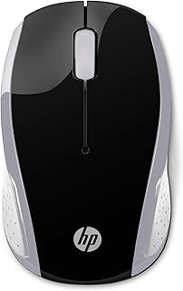 Mouse sem Fio HP 200 Oman - com Sensor Óptico de até 1000 DPI, Ambidestro, Conexão Wireless com Receptor Nano de 2.4GHz e até 10 m de Distância, Prata (2HU84AA)