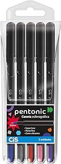 Caneta Esferográfica Pentonic 0.7mm, Estojo com 5 unidades sortidas