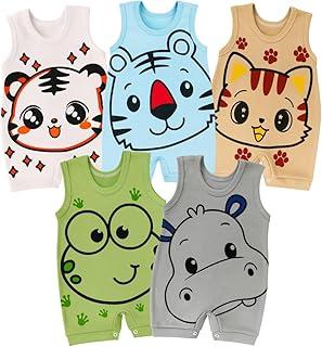 Kit 3 Macaquinho Menino Para Bebês Com Botões Macacão Curto Banho De Sol Estampado Cores Alegres Carters P Ao G