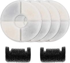 Kit com 4 Filtros Refil Redondos para Fonte Bebedouro de Gatos e Cães – Sistema de Filtragem Tripla com Algodão, Carvão Ativado e Resina