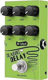 M-VAVE Classic Delay Pedal para Guitarra Elétrica e Baixo: True Bypass, 600ms de Tempo de Atraso, 7 Controles de Ajuste, Alimentação Dupla (9V/USB) e Design Compacto para Músicos