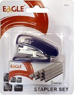 Mini Grampeador 868C + (500 Grampos), Eagle, 51.6400, Azul