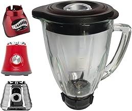 Kit Copo de Vidro Redondo Osterizer Clássico Conjunto Base com Lâmina e Borracha de Vedação mais Tampa com Dosador
