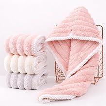 Touca Toalha para Secar Cabelo Pós Banho – Lenço de Cabeça Microfibra Absorvente 63x25cm – Secagem Rápida Anti Frizz com Botão Ajustável - POLIESTER VERSY