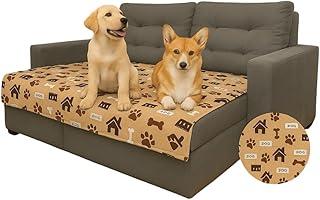 Protetor De Sofá Para Cães E Gatos. Contra Pelos E Líquidos 1,35 x 1,35 (Bege/Estampa pet)
