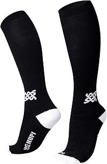 Meia Hupi Longa Preto Lisa Cano Longo 30cm 1 Par Ideal Corrida Bike, Cor Preto, Tamanho 36-42