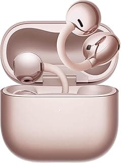 Fone de Ouvido Sem Fio, HUAWEI FreeClip 2, Design em C, Audição Adaptativa Open-ear, Até 38 Horas Bateria com Grande Autonomia, Fone de Ouvido para Corrida Esportivo, IP57, Dourado Rosa