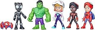 Marvel Spidey and His Amazing Friends Heróis Desmascarados Kit com 6 Figuras