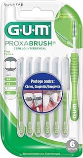Escova Interdental Portátil Cerda Média 1.1 mm GUM, Limpeza entre os Dentes, 6 unid., Gum, Verde, 1.1 Mm