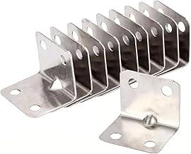 Kit 10 Cantoneiras de Fixação 4 Furos Zincadas – Suporte Metálico para Móveis, Prateleiras e Armários – Cantoneira Reforço Estrutural em Aço