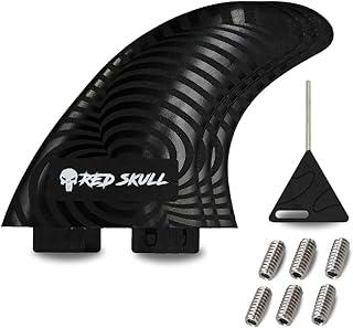 Jogo de Quilhas Surf FCS1 Performance [Escolha M3 ou M5] - 50% Fibra de Vidro Rígida + Kit Completo com Chave e Parafusos