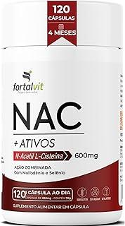 NAC 600mg 120 Cápsulas 4 Meses de Uso, Longa Duração 2x Mais, com Molibdênio e Selênio, Fortalvit