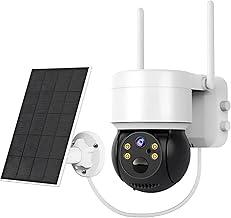 Câmera de Segurança Sem Fio Solar, Zoom 10x, Resolução 2K, Visão 360°, À Prova D'água IP65, Panorâmica/Inclinação, 2.4G E 5G, Wi-Fi, Bateria Com Alarme