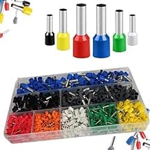 Kit de 1250 Terminais Elétricos Tubulares Ilhós Isolados (0,5mm a 10mm) com Caixa Organizadora