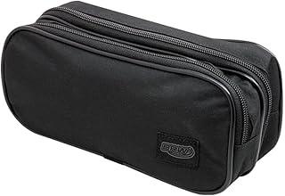 Estojo Poliéster Masculino 2 Zíperes Preto, BRW