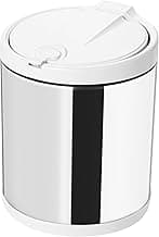 Viel – Lixeira para Pia com Tampa de Clicar e Recipiente Interno 2,5L Branca | Corpo em Aço Inox e Tampa em Polipropileno Branco | Abertura Click Sem Contato | Compacta Para Cozinha e Banheiro