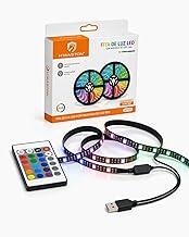 Fita LED RGB 5 Metros USB com Controle Remoto e Sensor de Som, Luzes que Sincronizam com Música, Iluminação para TV, Quarto Gamer, Decoração Colorida Flexível