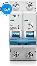 Disjuntor Bipolar MCB Curva C 3KA 32A Elgin - 2 Polos, 32 Amperes, Mini