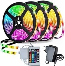 Fita Led 5Metros RGB 5050 IP65 - Kit Completo Controle E Fonte (5 METROS, RGB - COLORIDA) com 14.51% de desconto por R$ 34,11 na amazon