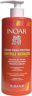 Inoar Creme para Pentear Controle Absoluto – Hidratação Intensa e Definição, Óleo de Semente de Uva, D-Pantenol e Manteiga de Karitê, Para Cabelos Cacheados e Crespos, 1L com 20.03% de desconto por R$ 47,90 na amazon