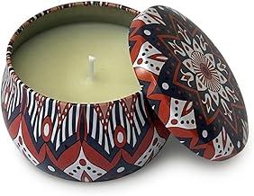 Vela Aromática de Limão Siciliano 150ml – 100g Cera Primeira Linha, Artesanal, Estampa de Mandala – Ideal para Aromaterapia, Decoração e Presentes (1xLIM1)