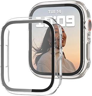 2 Peças Capa protetora de tela à prova d'água compatível com Watch Series 10 de 42 mm, amortecedor rígido com vidro temperado para Apple Watch 42 mm丨Proteção Total Anti-Risco