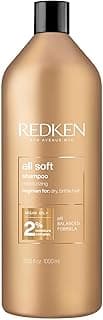 Redken Shampoo All Soft,Promove hidratação profunda e 15x mais maciez, Hidratação e Brilho, Fórmula com óleo de argan, Para cabelos secos e opacos, 1L com 34.84% de desconto por R$ 170,71 na amazon