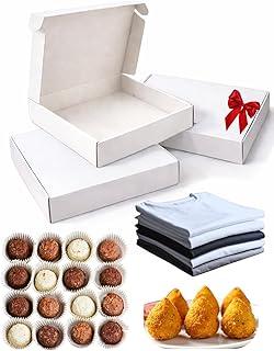 Caixa Branca 25x20x5 cm – 50 Unidades – Embaplan Ref27 | Embalagem para Doces, Presentes, Lembrancinhas e Delivery