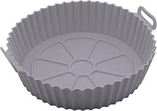 LYOR - Forma Redonda de Silicone para Air Fryer Cinza 19cm x 6,5cm