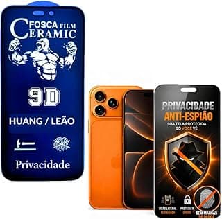 Película Protetora Cerâmica Fosca Privacidade iPhone X 11 12 13 14 15 16 E PRO MAX Proteção Total, Anti-Risco, Anti-Espião e Não Deixa Marca De Dedo Na Tela (13/13PRO/14/16E)