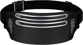 Bolsa pochete z?per duplo, imperme?vel, multifuncional, esportes, bolso, bolsa, porta celular para esportes ao ar livre (Preto)