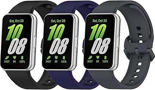HAOZHI 3Peças Pulseiras Compatível com Samsung Galaxy Fit 3,Bracelete Pulseira Correia de Silicone para Samsung Galaxy Fit3
