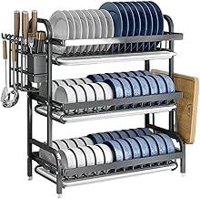 Escorredor de Louças 3 Andares Inox Premium Com Porta Talhes