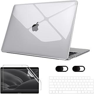 Capa Macbook Pro 14,2'' A2442/A2779/A2992/A2918/A3112/A3185/A3401(2021-2024), Vem Com Película de Teclado, Película de Tela Hidrogel e Tampa Protetora para Câmera (Transparente Cristal)