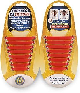Cadarço de Silicone Padrão, Ortho Pauher, Vermelho, Único, pacote de 16