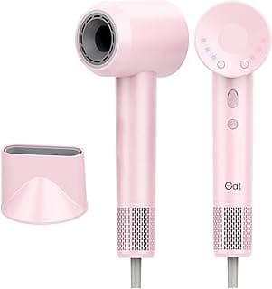 Gat Secador de Cabelo de Alta Velocidade com Íons Negativos, Alta Potência para Secagem Rápida, Controle Inteligente de Temperatura, 3 Níveis de Velocidade, Anti-Frizz, Leve e Portátil, com Bico Concentrador, Ideal para Uso Doméstico e Viagens (ROSA, 220V) com 16.45% de desconto por R$ 208,05 na amazon