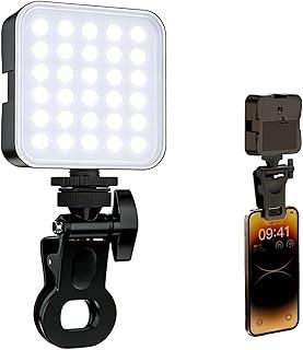 H'MASTON Luz LED Portatil Luz para Gravar Video Iluminação para Camera Clip-on Luz Branca Ajuste de Três Níveis de Brilho Bateria Externa (Não Fornecida) ZB01