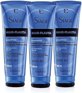 EUDORA Combo Shampoo Hair-Plastia 3x 250ml - Reparação de Cabelos Danificados