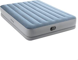 Intex Colchão de ar Airbed Dura-Beam Plus de cintura média | Queen Size | 64159 | Bomba elétrica USB embutida | Multicolorida