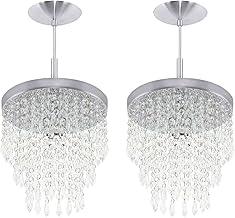 Kit 2 Lustres Pendente De Cristal Acrílico Manucrillic