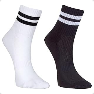 Kit 2 Pares Meia Masculina Poliamida Performance Cano Médio Listrada Esportiva Academia Treino