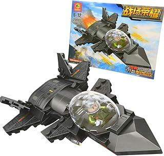 Blocos de Construção para Montar e Desmontar, Kit de Construção - Avião militar 259 peças - Presente para Crianças e Adultos, Brinquedos Educat