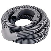 Mangueira de Saída Máquina de Lavar 3 Metros com Suporte – Compatível Brastemp Electrolux Consul Tanquinho – Mangueira Lavadora Reforçada Bocal Curvo 28mm