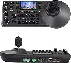 Controlador PTZ PoE com tela LCD de 3 polegadas para pré-visualização, joystick 4D Controlador de câmera PTZ para serviços religiosos ao vivo e educação (Envios do Brasil）