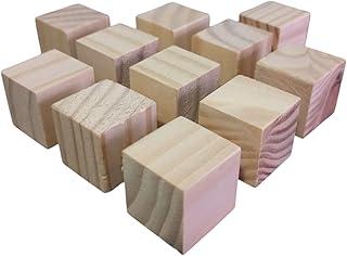 Cubos Madeira Artesanato 2,5cm X 2,5cm Pinus Lixado 40 Peças