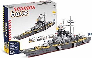Blocos de Montar - BAUE TECH - Navio de Guerra Bismarck - 538 Peças