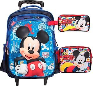 Kit Mochila Infantil Menino Rodinha Lancheira Térmica 3D